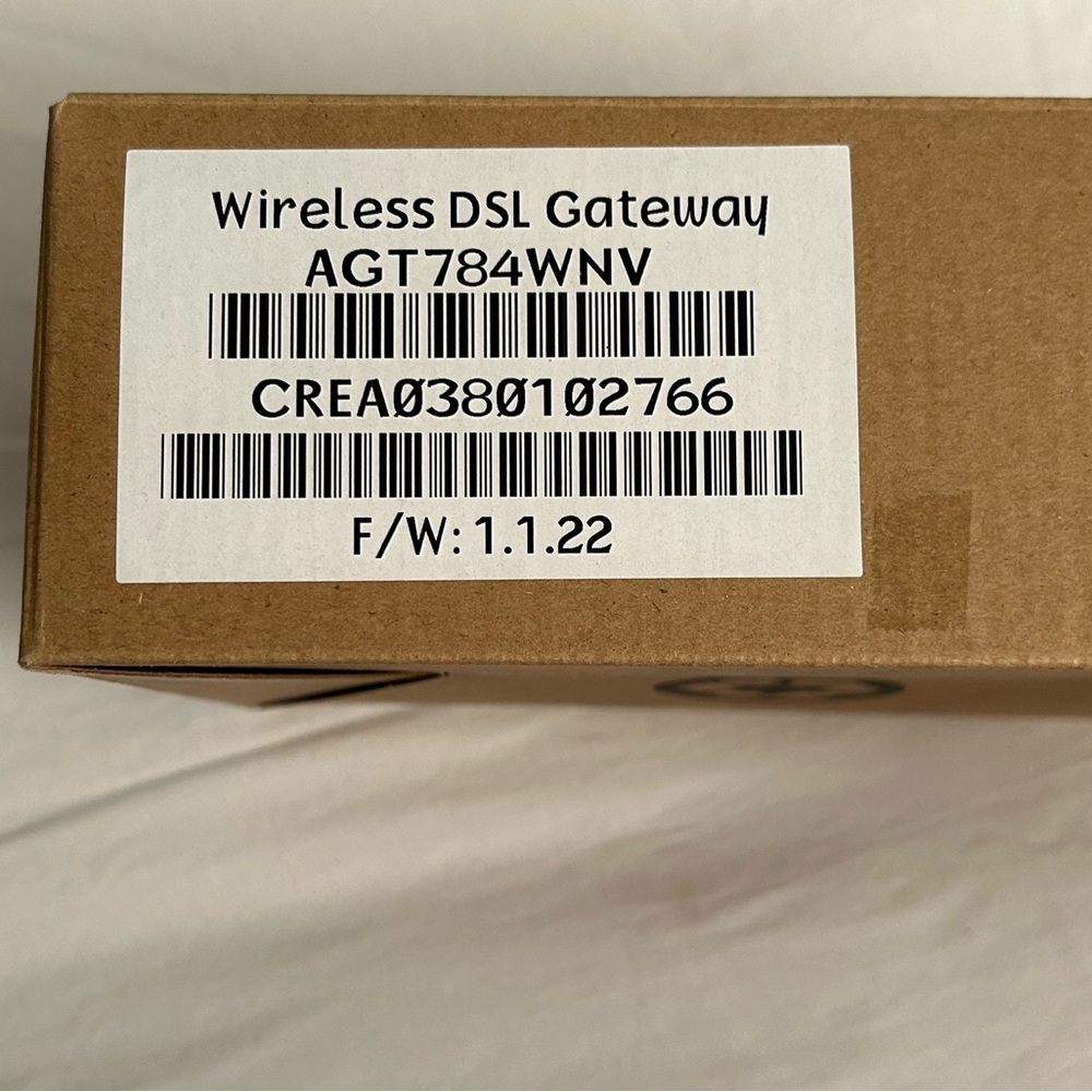 Brand New, Verizon Wireless DSL Gateway AGT784WNV - Picture 4 of 10